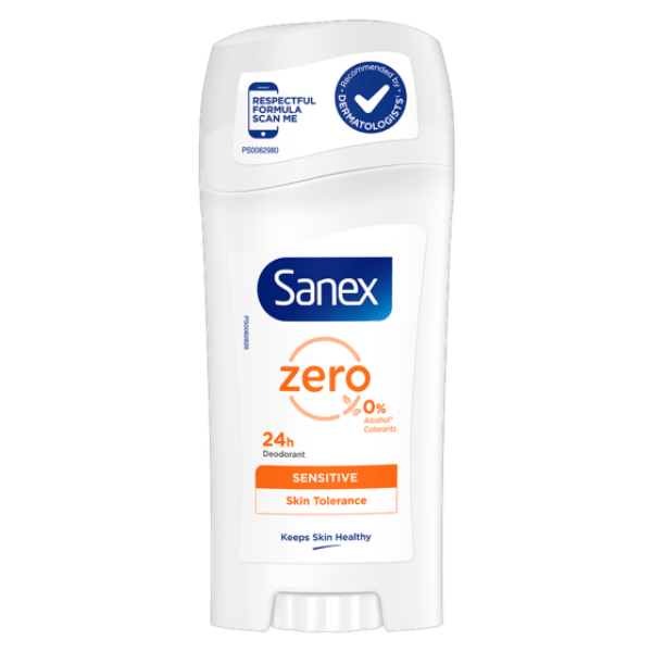 Déodorant stick Sanex Zero% Peaux Sensibles 24h